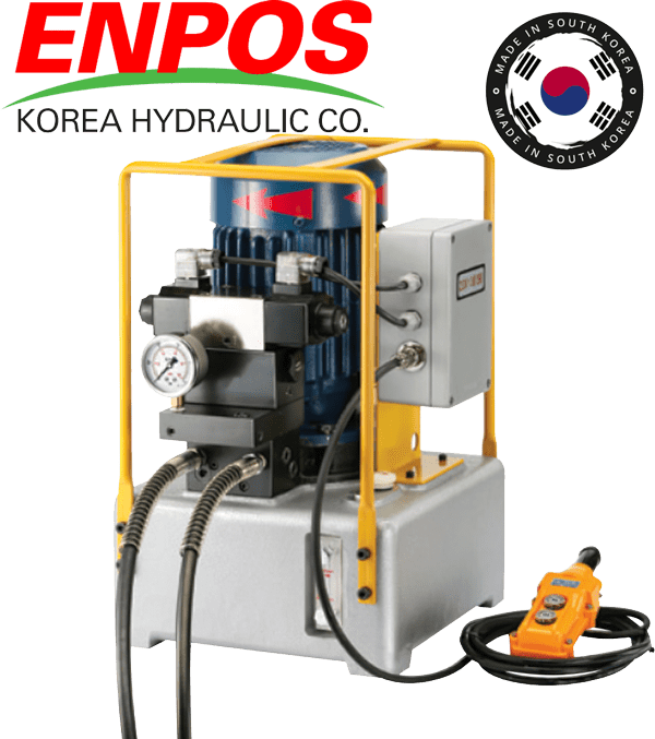 Bơm điện thủy lực Hàn Quốc Enpos KUP-3503-HG-7(L), Enpos electric hydraulic pump KUP-3503-HG-7(L)