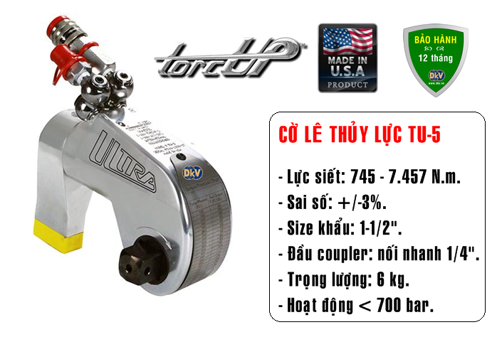 co le thuy luc, hydraulic torque wrench, TU-5, TorcUP