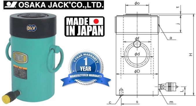 kich thuy luc Osaka E70S33, Osaka hydraulic jack E70S33, Osaka, Japan