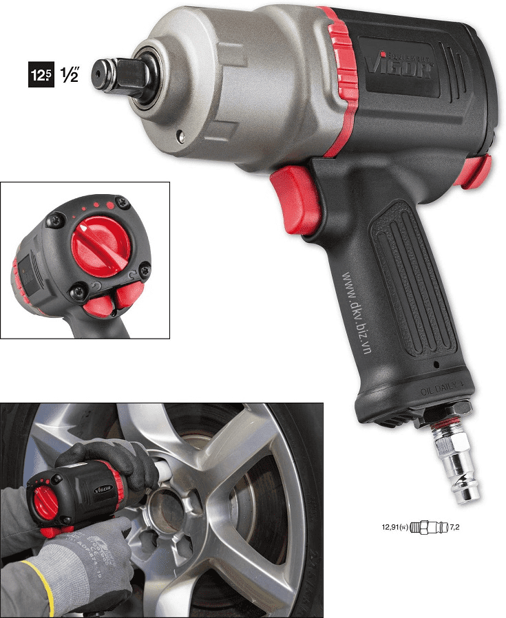 sung siet bulong khi nen Vigor V3653, Vigor air impact wrench V3653