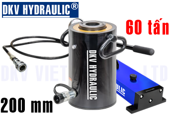 Bộ kích thủy lực rỗng tâm vỏ nhôm RACH-608