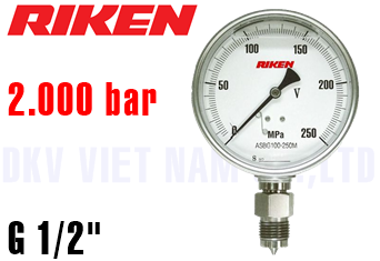 Đồng hồ áp kế Riken AS150-250M-U