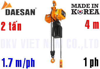 Pa lăng xích điện Daesan DSS-2W