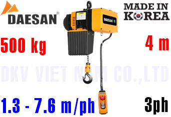 Pa lăng xích điện Daesan EDL-500