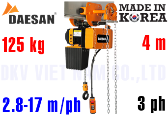 Pa lăng xích điện Daesan EDLG-125