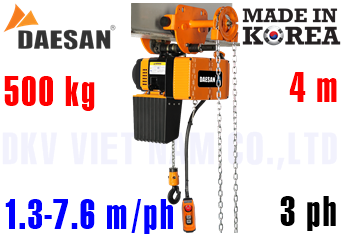 Pa lăng xích điện Daesan EDLG-500