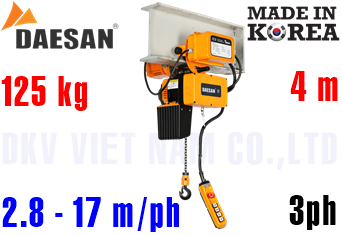 Pa lăng xích điện Daesan EDLM-125