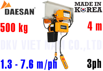 Pa lăng xích điện Daesan EDLM-500