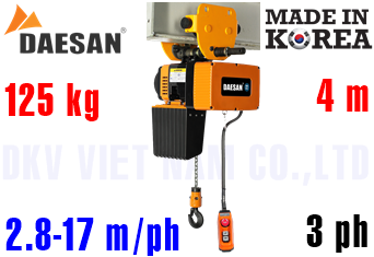Pa lăng xích điện Daesan EDLP-125