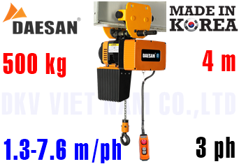 Pa lăng xích điện Daesan EDLP-500