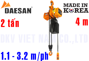 Pa lăng xích điện Daesan EDSA-2W