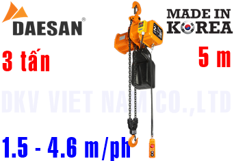 Pa lăng xích điện Daesan EDSA-3W