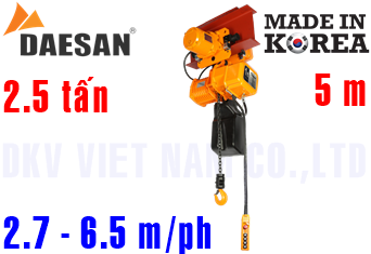 Pa lăng xích điện Daesan EDSM-2.5S