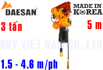 Pa lăng xích điện Daesan EDSM-3W
