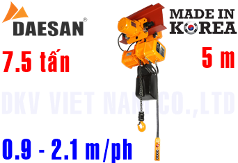 Pa lăng xích điện Daesan EDSMS-7.5W
