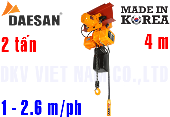 Pa lăng xích điện Daesan EDSSM-2W