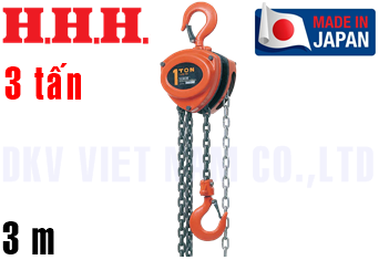 Pa lăng xích kéo tay H.H.H R-CB 3TON