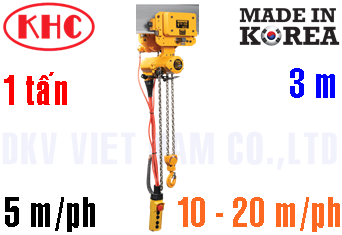 Pa lăng xích khí nén Korea Hoist KA2M-100