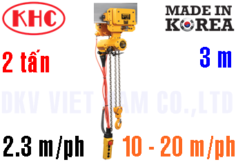 Pa lăng xích khí nén Korea Hoist KA2M-200