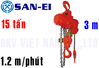 Pa lăng xích khí nén San-EI GLX15LP