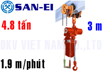 Pa lăng xích khí nén San-EI VHX500LC-GR