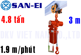 Pa lăng xích khí nén San-EI VHX500LC-PR