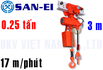 Pa lăng xích khí nén San-EI VLX25LP-MR