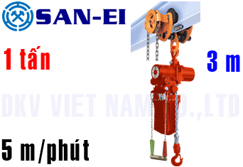Pa lăng xích khí nén San-EI VMX100LC-GR
