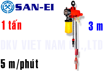 Pa lăng xích khí nén San-EI VMX100LP
