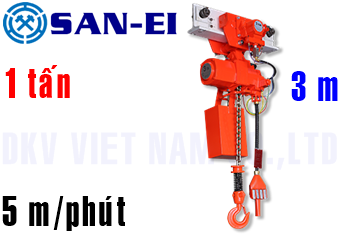 Pa lăng xích khí nén San-EI VMX100LP-MR