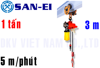 Pa lăng xích khí nén San-EI VMX100LP-PR