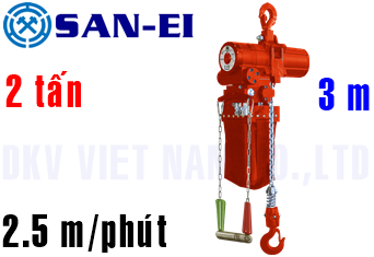 Pa lăng xích khí nén San-EI VMX200LC