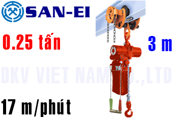 Pa lăng xích khí nén San-El VLX25LC-GR