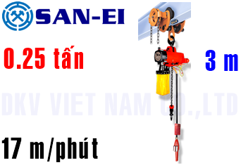 Pa lăng xích khí nén San-EL VLX25LP-GR