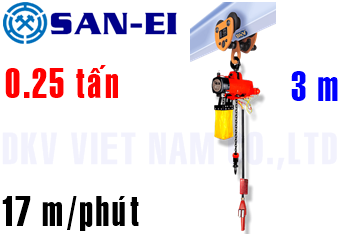 Pa lăng xích khí nén San-El VLX25LP-PR