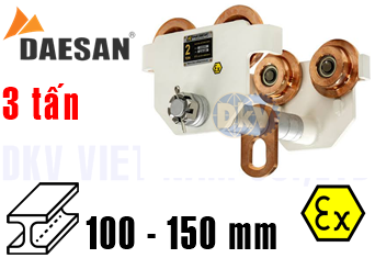 Rùa lăn treo pa lăng chống cháy nổ Daesan Ex DP3