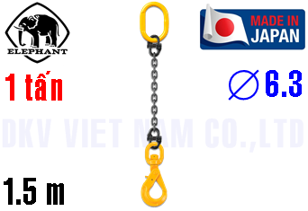Sling xích cẩu hàng 1 chân Elephant 1-MFF-BKE-6.3