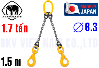 Sling xích cẩu hàng 2 chân Elephant 2-MFF-BKE-6.3