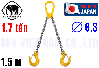 Sling xích cẩu hàng 2 chân Elephant 2-W-H-6.3