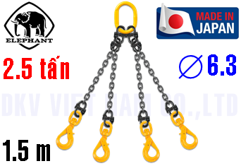 Sling xích cẩu hàng 4 chân Elephant 4-TG-BKE-6.3