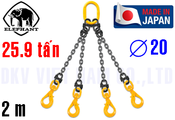 Sling xích cẩu hàng 4 chân Elephant 4-TG-YE-20