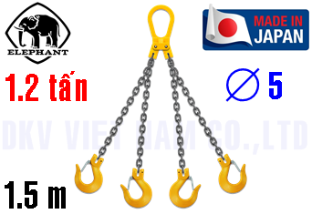 Sling xích cẩu hàng 4 chân Elephant 4-T-H-5 