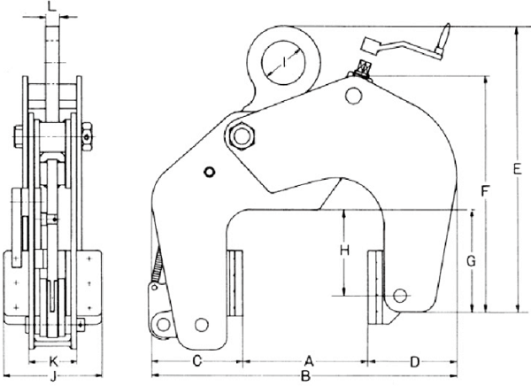 Kẹp tôn Eagle clamp AMS-500, Eagle clamp lifting clamps for steel AMS-500