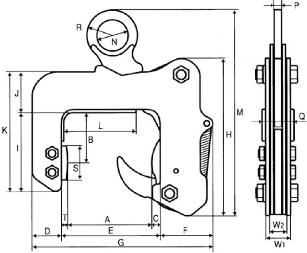 Kẹp tôn Eagle clamp AMS-500, Eagle clamp lifting clamps for steel AMS-500