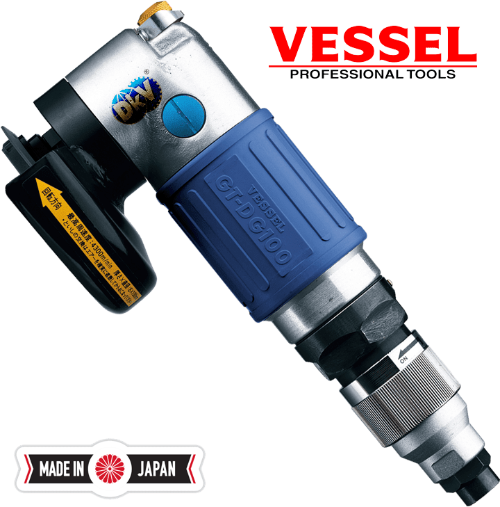 Máy mài đĩa khí nén Vessel GT-DG100, Vessel air disk grinder GT-DG100