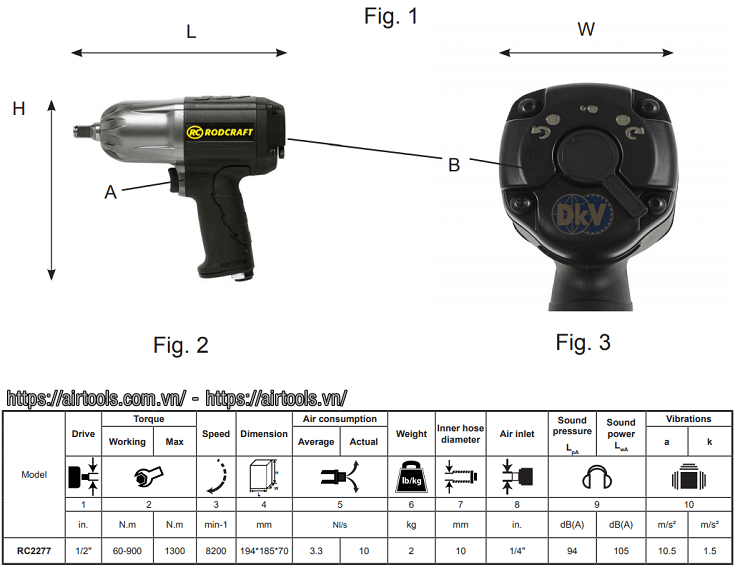 DKV VIET NAM CO.,LTD - Súng siết bulong Rodcraft RC2277