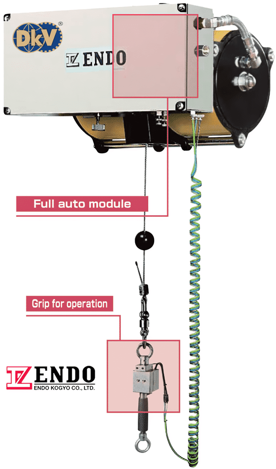 Pa lăng cân bằng khí nén Endo EHB-130 + ABC-5G-B, Endo peumatic balancer EHB-130 + ABC-5G-B