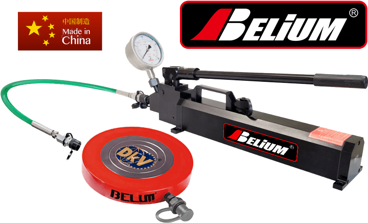 Bộ kích thủy lực Belium ESUL007, Belium hydraulic cylinder and hand pump set ESUL007