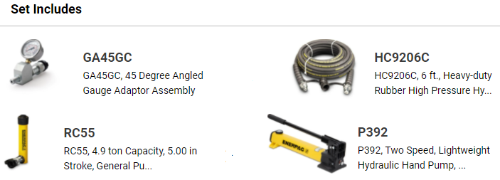 Bộ kích thủy lực Enerpac SCR55TB, Enerpac hydraulic cylinder and hand pump set SCR55TB