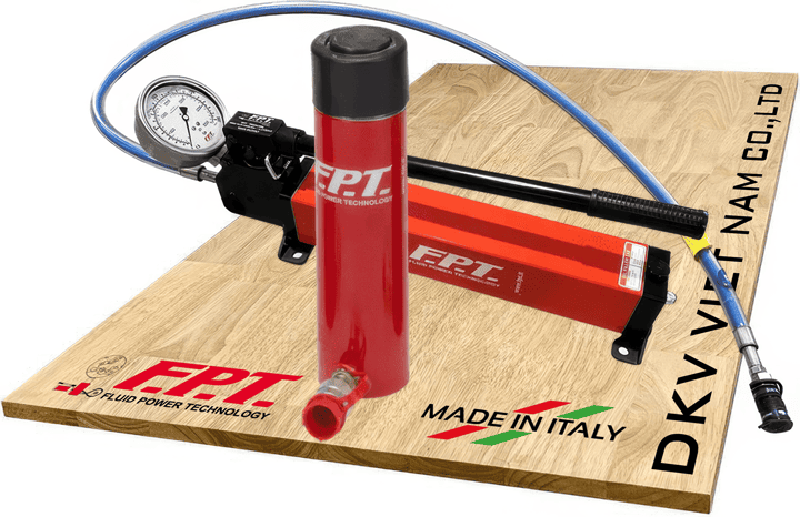 Bộ kích thủy lực FPT CRM-10/50, Bộ con đội thủy lực FPT CRM-10/50, FPT hydraulic cylinder and hand pump set CRM-10/50